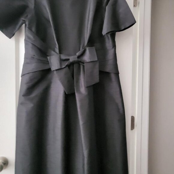 Eshakti Bow Pleat Waist Dupioni Dress - Picture 2 of 4